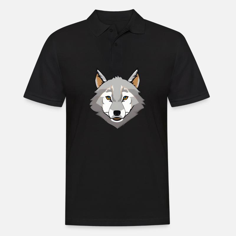 wolf - Men's Polo Shirt - black