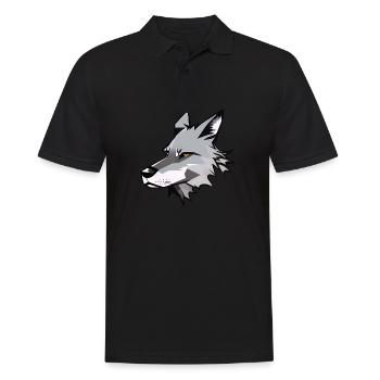 wolf - Men's Polo Shirt - black - Front - Kai (181cm)