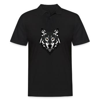 wolf - Men's Polo Shirt - black - Front - Kai (181cm)