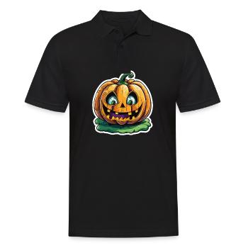 Malevolent Jack o' Lantern Pumpkin - Men's Polo Shirt - black - Front - Kai (181cm)
