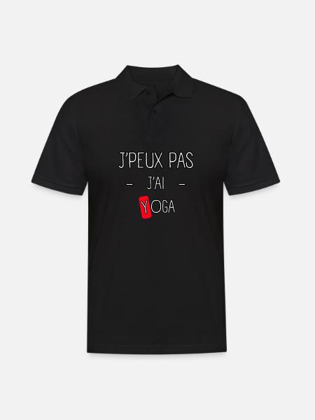 J'peux pas j'ai Yoga - Polo Homme - noir