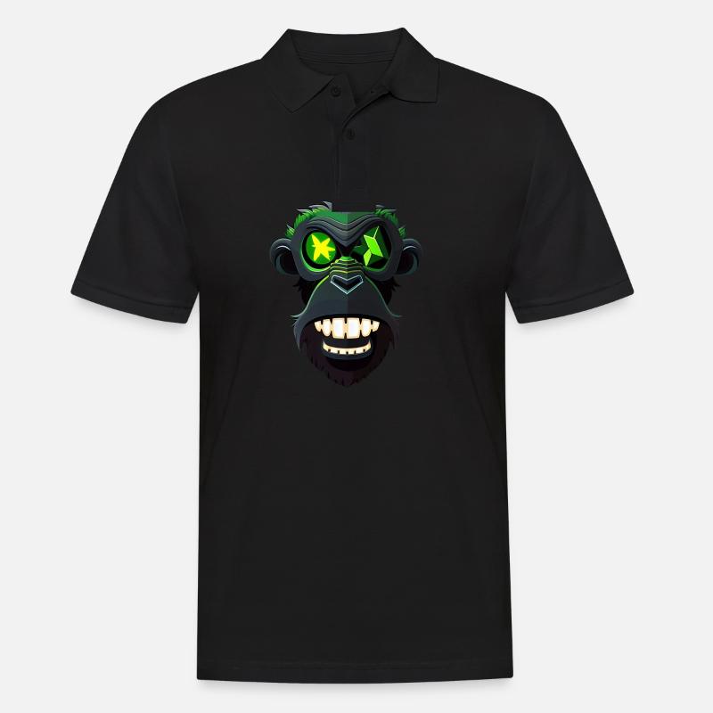 Gorilla - Männer Poloshirt - Schwarz
