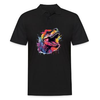 Cool T-Rex Dinosaur Gift Dinosaur Dino - Men's Polo Shirt - black - Front - Kai (181cm)