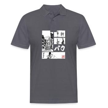 Baka manga for black - Men's Polo Shirt - charcoal grey - Front - Nico (186cm)