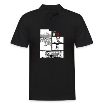 omedeto pour foncé - Polo Homme - noir - Devant - Kai (181cm)