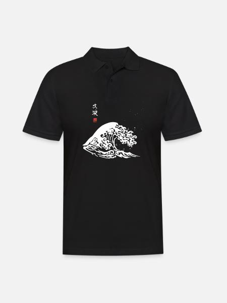 Wave for Black - Men's Polo Shirt - black
