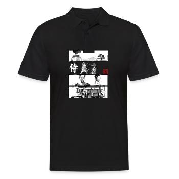 Manga Samurai - Men's Polo Shirt - black - Front - Kai (181cm)