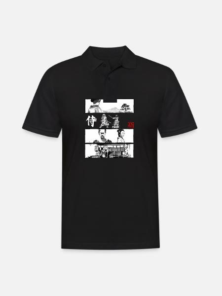 Manga Samurai - Men's Polo Shirt - black