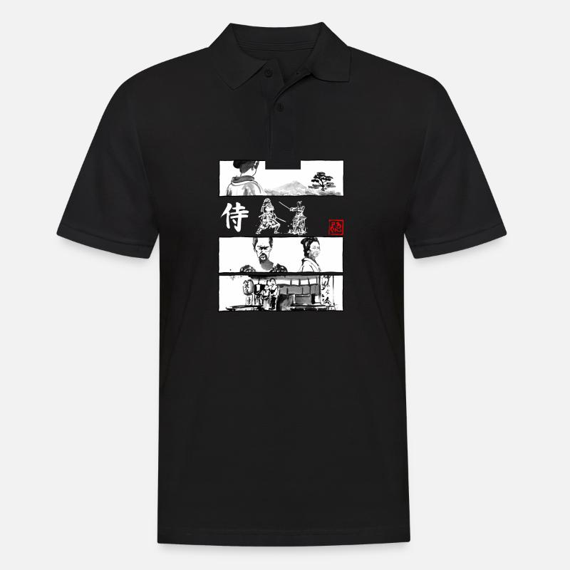 Manga Samurai - Men's Polo Shirt - black
