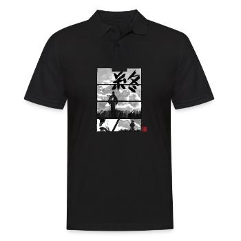 Manga Das Ende - Männer Poloshirt - Schwarz - Vorne - Kai (181cm)