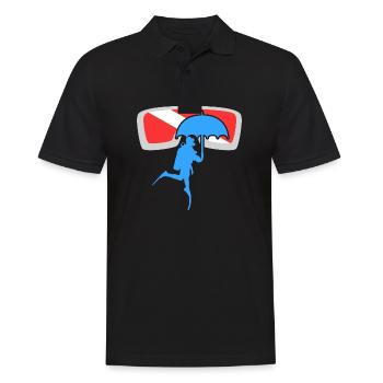 Oxygene Diving Exploration Scuba Diver Freediving - Männer Poloshirt - Schwarz - Vorne - Kai (181cm)