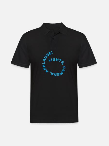 Lights, Camera, Applause! - Men's Polo Shirt - black