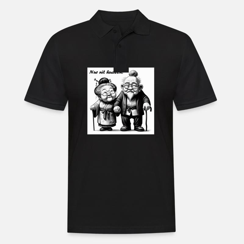 Nur nit hudeln! - Männer Poloshirt - Schwarz