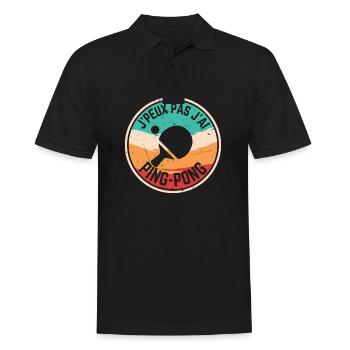 J peux pas j ai Ping Pong - Polo Homme - noir - Devant - Kai (181cm)