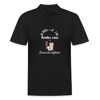 Termin mit meinem Koffein-Fix - Männer Poloshirt - Schwarz - Vorne - Kai (181cm)