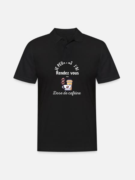 Appointment with my caffeine fix - Men's Polo Shirt - black