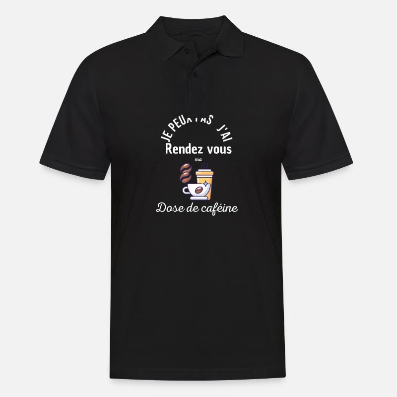 Termin mit meinem Koffein-Fix - Männer Poloshirt - Schwarz