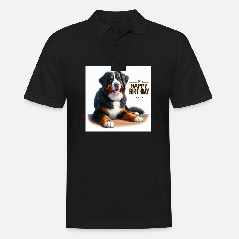 Berner Sennenhund - Männer Poloshirt - Schwarz