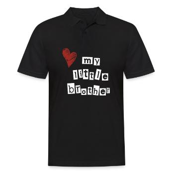 J’aime mon petit frère - Polo Homme - noir - Devant - Kai (181cm)