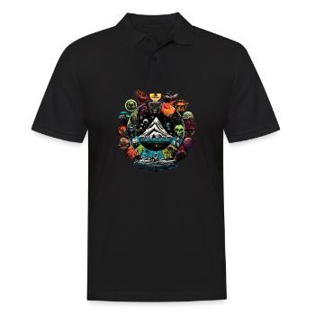 Entdecken Sie das Fantastische - Männer Poloshirt - Schwarz - Vorne - Kai (181cm)