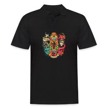 Rébellion avec élégance - Polo Homme - noir - Devant - Kai (181cm)