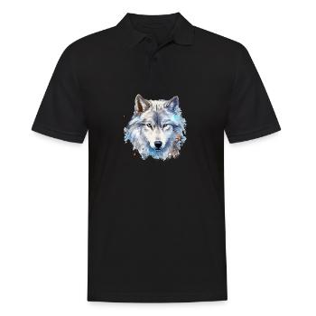 L’ du loup de Noël - Polo Homme - noir - Devant - Kai (181cm)