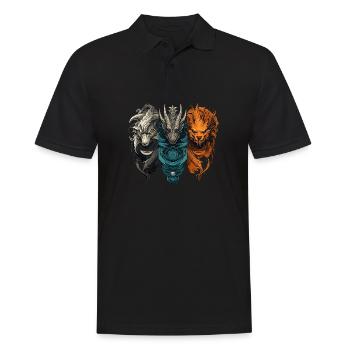Dieux de l’Unification des Trois - Polo Homme - noir - Devant - Kai (181cm)