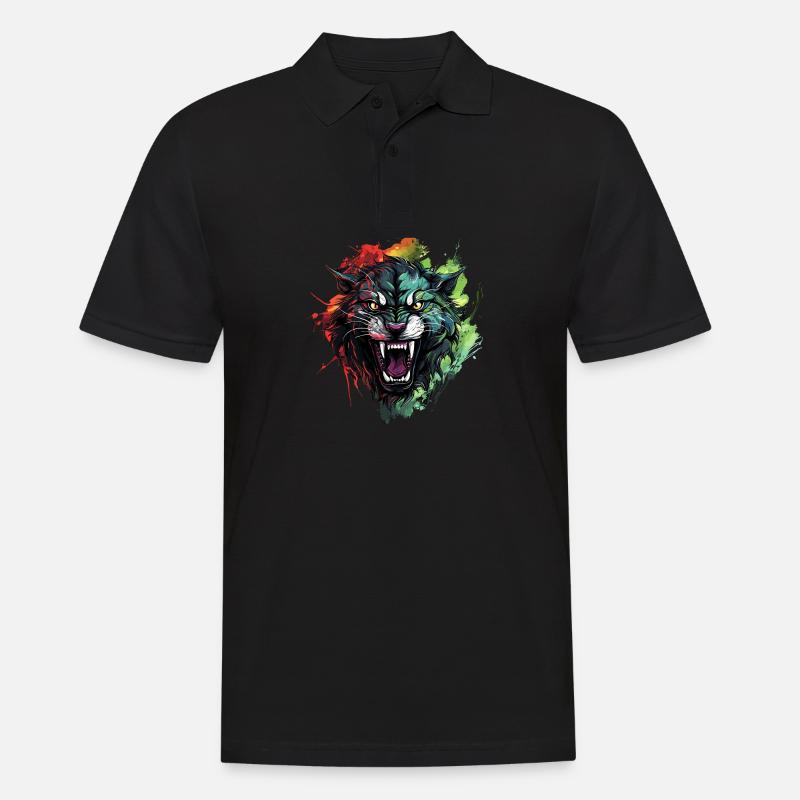Kraftvolle Eleganz bei jedem Schritt - Männer Poloshirt - Schwarz