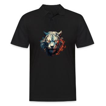 La mode avec un cœur de lion - Polo Homme - noir - Devant - Kai (181cm)