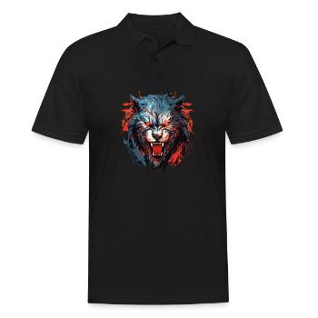 Geschärfte Zähne zeigen dein wahres Ich - Männer Poloshirt - Schwarz - Vorne - Kai (181cm)