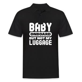 Bébé à bord mais pas mes bagages Mère porteuse - Polo Homme - noir - Devant - Kai (181cm)