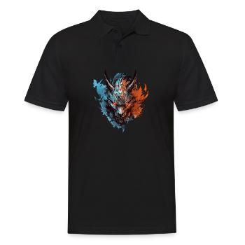 Hellbimo - Männer Poloshirt - Schwarz - Vorne - Kai (181cm)