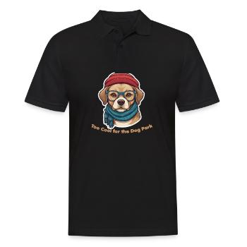Too cool for the dog park - Men's Polo Shirt - black - Front - Kai (181cm)