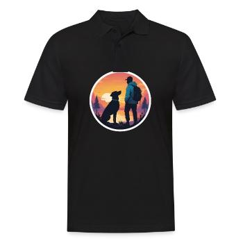 Companions at sunset - Men's Polo Shirt - black - Front - Kai (181cm)