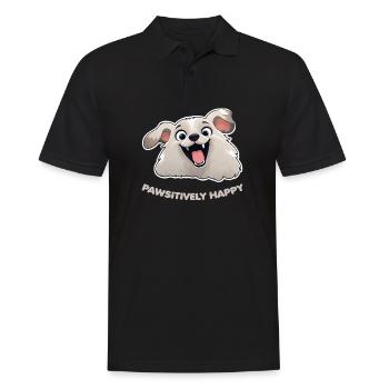 Glück Hündchen - Männer Poloshirt - Schwarz - Vorne - Kai (181cm)