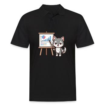 Petit loup mignon - Polo Homme - noir - Devant - Kai (181cm)