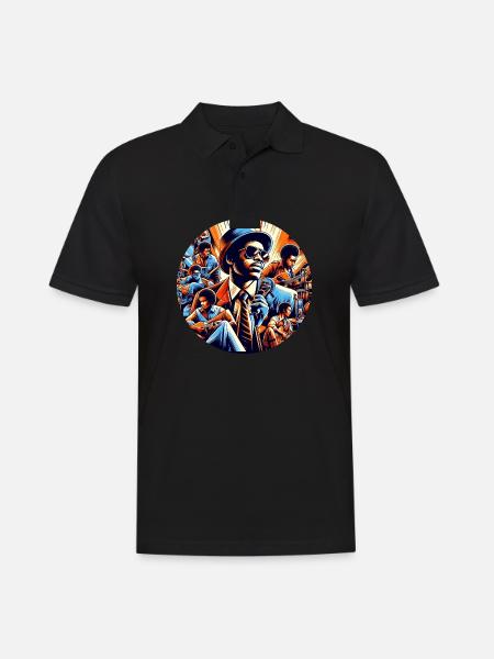 Afro Style, Jazz en Fusion - Polo Homme - noir