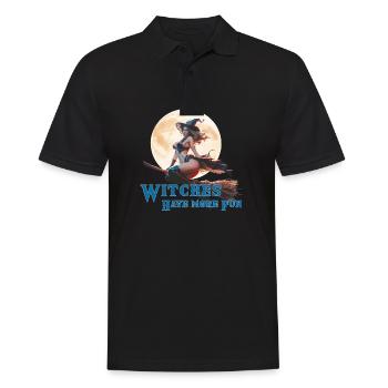 Witches are allowed to do this 2024 03 - Men's Polo Shirt - black - Front - Kai (181cm)