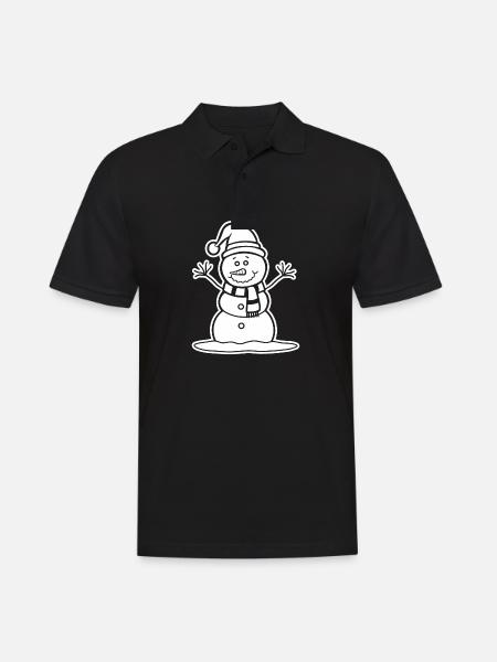 Snowman - Men's Polo Shirt - black