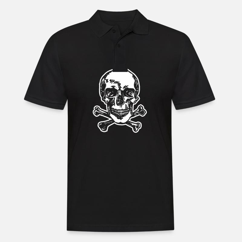 Skull and Bone Pirate - Men's Polo Shirt - black