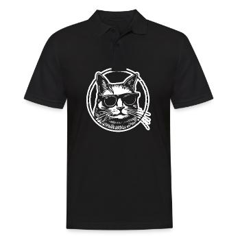 Chat Chats Chat Dame Chat Amoureux Chat Visage - Polo Homme - noir - Devant - Kai (181cm)