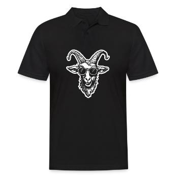 Ziege Steinbock Ziegenbock - Männer Poloshirt - Schwarz - Vorne - Kai (181cm)