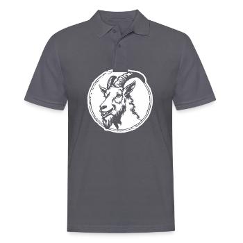Ziege Steinbock Ziegenbock - Männer Poloshirt - Anthrazit - Vorne - Nico (186cm)
