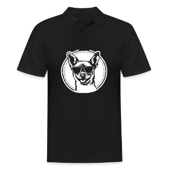 Chien Chihuahua - Polo Homme - noir - Devant - Kai (181cm)