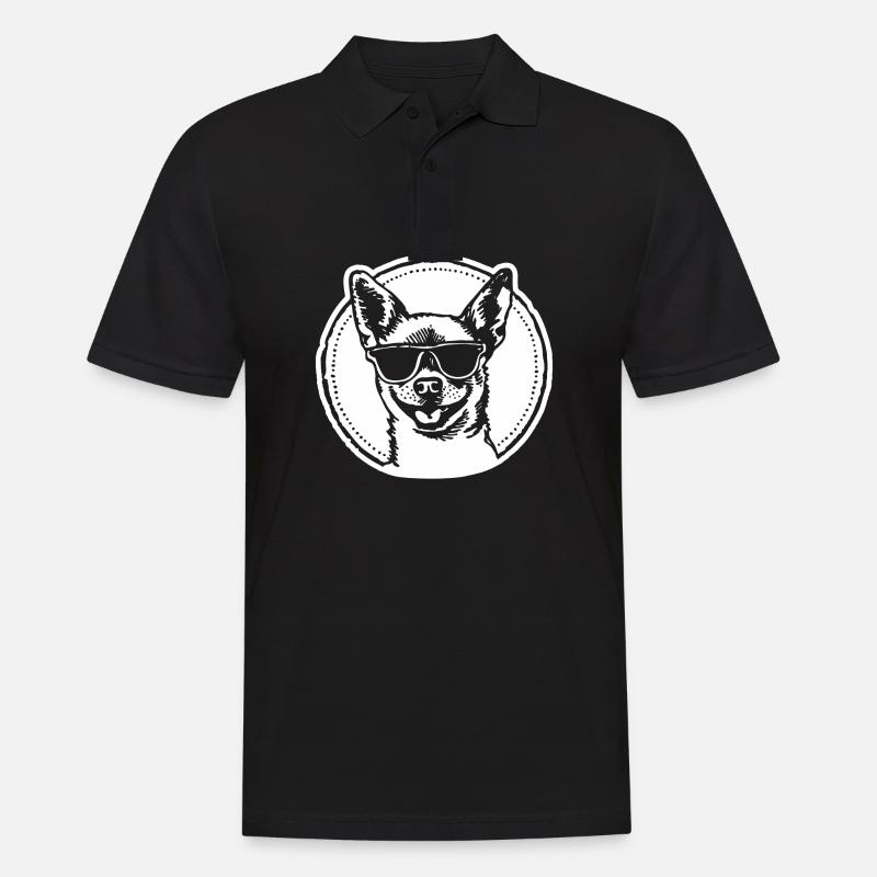 Chihuahua Hund - Männer Poloshirt - Schwarz