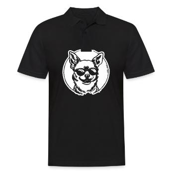Chien Chihuahua - Polo Homme - noir - Devant - Kai (181cm)