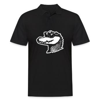 Krokodil Alligator - Männer Poloshirt - Schwarz - Vorne - Kai (181cm)