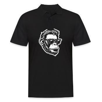 Monkey Monkey Monkey Face - Men's Polo Shirt - black - Front - Kai (181cm)