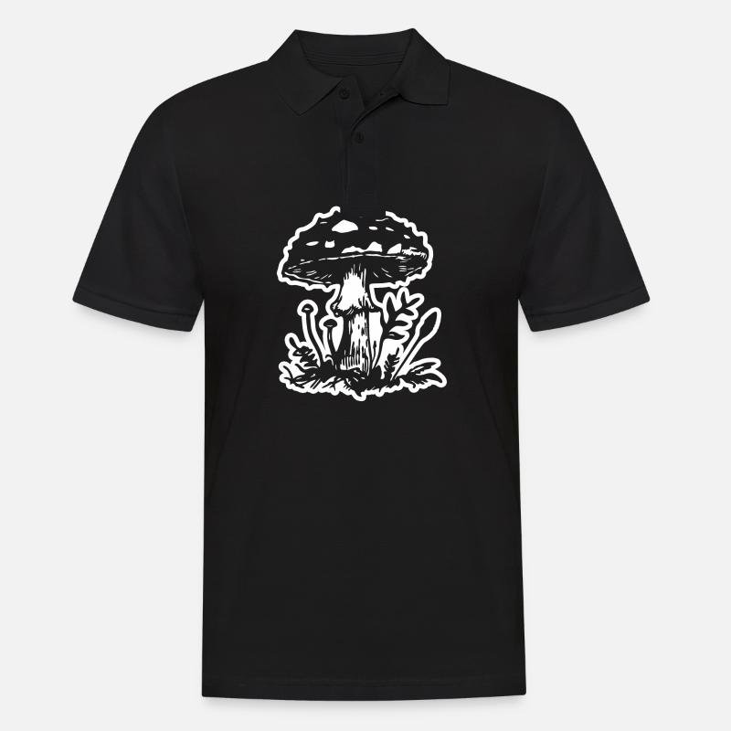 Cueilleur de champignons - Polo Homme - noir