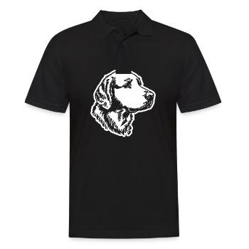 Golden Retriever Dog Dogs - Men's Polo Shirt - black - Front - Kai (181cm)
